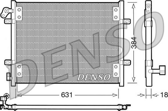 Denso DCN23002 - Конденсатор, кондиціонер autocars.com.ua