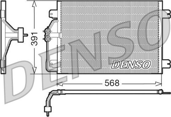 Denso DCN23010 - Конденсатор, кондиціонер autocars.com.ua