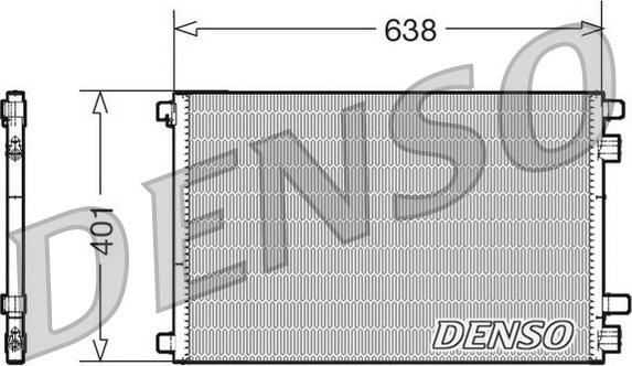 Denso DCN23012 - Конденсатор, кондиціонер autocars.com.ua
