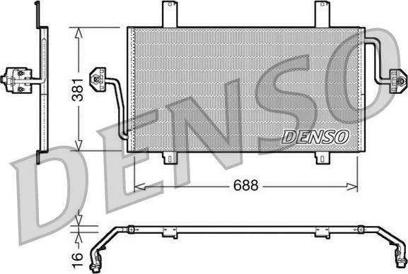 Denso DCN23016 - Радіатор кондиціонера autocars.com.ua