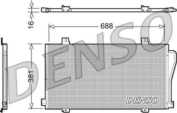 Denso DCN23017 - Конденсатор, кондиціонер autocars.com.ua