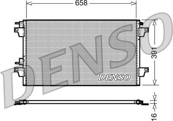 Denso DCN23018 - Конденсатор, кондиціонер autocars.com.ua