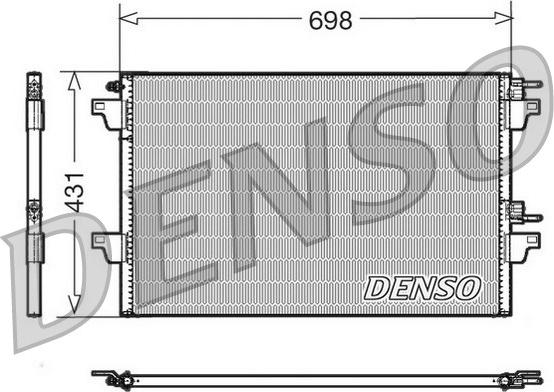 Denso DCN23022 - Конденсатор кондиционера avtokuzovplus.com.ua