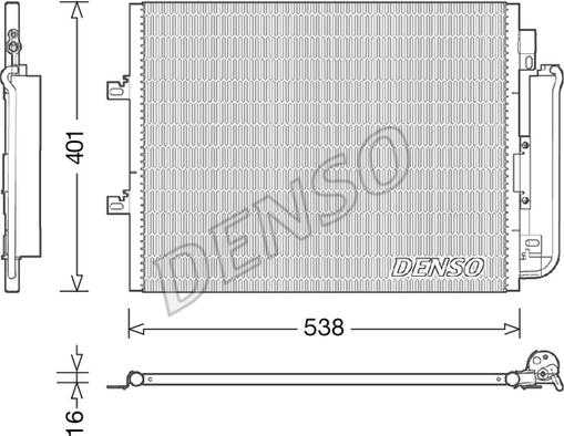 Denso DCN23026 - Конденсатор, кондиціонер autocars.com.ua