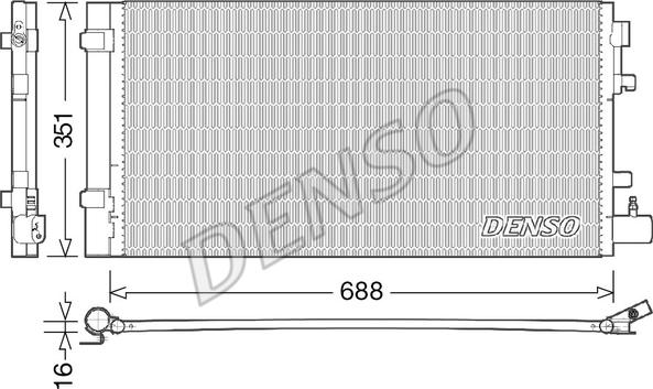 Denso DCN23031 - Конденсатор кондиционера avtokuzovplus.com.ua