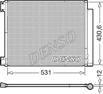 Denso DCN23039 - Конденсатор кондиционера avtokuzovplus.com.ua