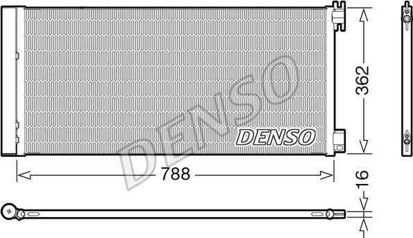 Denso DCN23042 - Конденсатор кондиционера avtokuzovplus.com.ua