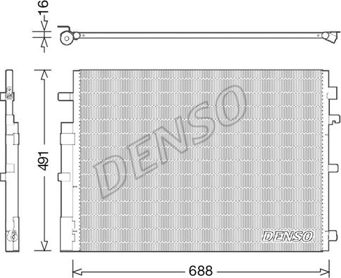 Denso DCN23050 - Конденсатор, кондиціонер autocars.com.ua