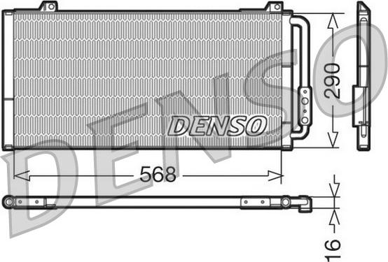 Denso DCN24001 - Конденсатор, кондиціонер autocars.com.ua