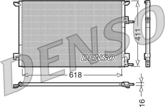 Denso DCN25001 - Конденсатор, кондиціонер autocars.com.ua