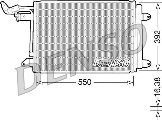 Denso DCN32002 - Конденсатор кондиционера avtokuzovplus.com.ua