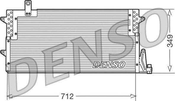 Denso DCN32007 - Конденсатор, кондиціонер autocars.com.ua