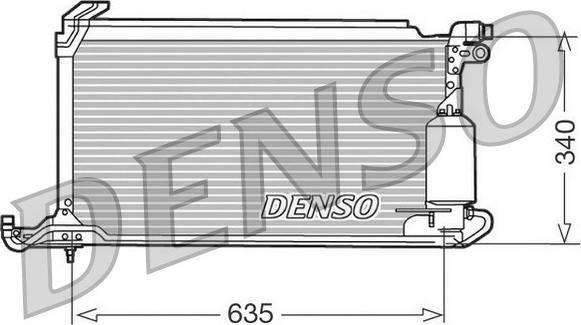 Denso DCN32009 - Конденсатор, кондиціонер autocars.com.ua