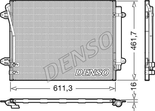 Denso DCN32012 - Конденсатор, кондиціонер autocars.com.ua