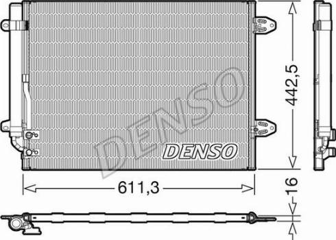 Denso DCN32013 - Конденсатор кондиционера avtokuzovplus.com.ua
