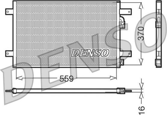 Denso DCN32014 - Конденсатор, кондиціонер autocars.com.ua