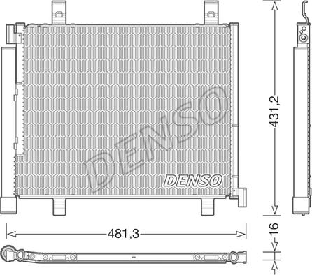 Denso DCN32023 - Конденсатор, кондиціонер autocars.com.ua