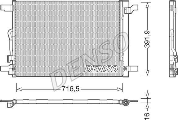Denso DCN32024 - Конденсатор кондиционера avtokuzovplus.com.ua