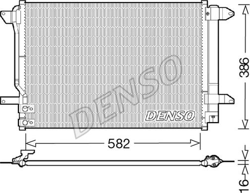 Denso DCN32027 - Конденсатор, кондиціонер autocars.com.ua