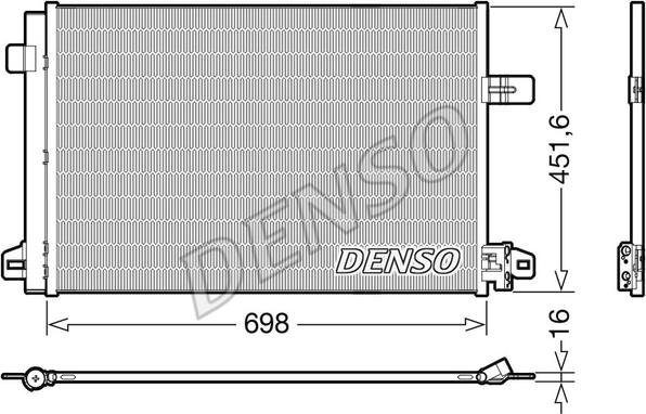 Denso DCN32028 - Конденсатор кондиционера avtokuzovplus.com.ua