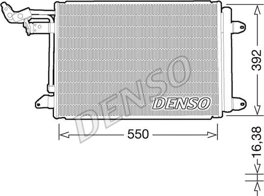 Denso DCN32032 - Конденсатор, кондиціонер autocars.com.ua
