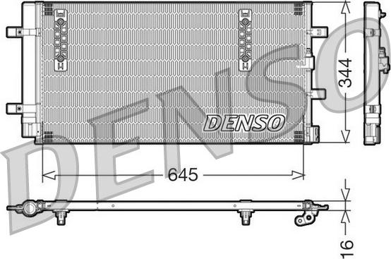 Denso DCN32060 - Конденсатор кондиционера avtokuzovplus.com.ua