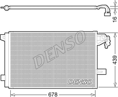 Denso DCN32063 - Конденсатор кондиционера avtokuzovplus.com.ua