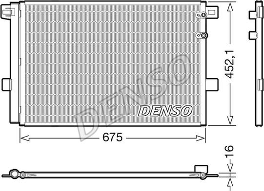 Denso DCN32065 - Конденсатор, кондиціонер autocars.com.ua