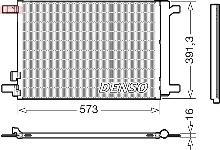 Denso DCN32066 - Конденсатор, кондиціонер autocars.com.ua