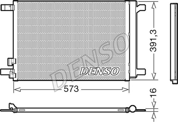 Denso DCN32066 - Конденсатор, кондиціонер autocars.com.ua