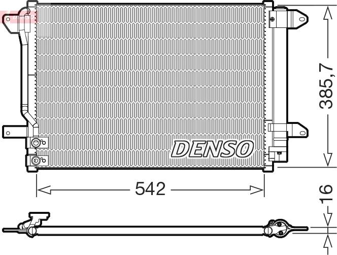 Denso DCN32072 - Конденсатор, кондиціонер autocars.com.ua