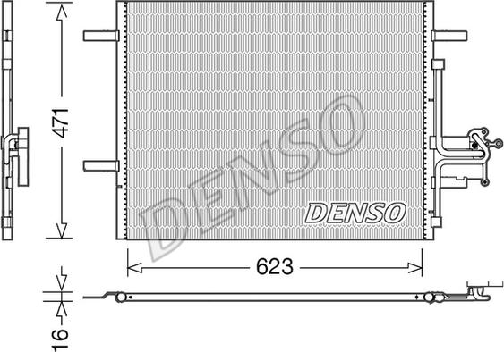 Denso DCN33010 - Конденсатор, кондиціонер autocars.com.ua