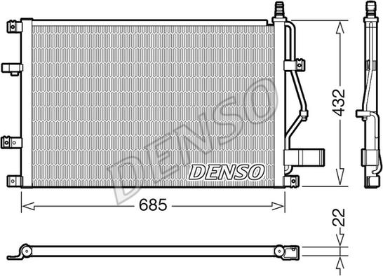 Denso DCN33013 - Конденсатор кондиционера autodnr.net
