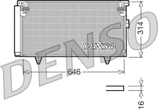 Denso DCN36001 - Конденсатор, кондиціонер autocars.com.ua