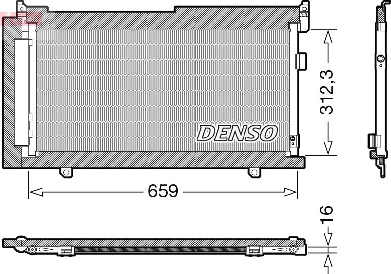 Denso DCN36006 - Конденсатор, кондиціонер autocars.com.ua