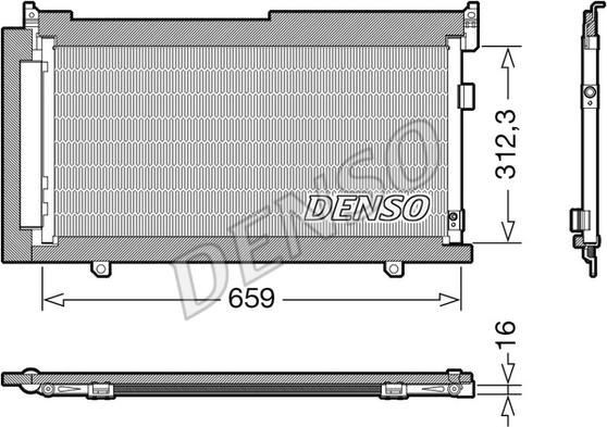 Denso DCN36006 - Конденсатор, кондиціонер autocars.com.ua