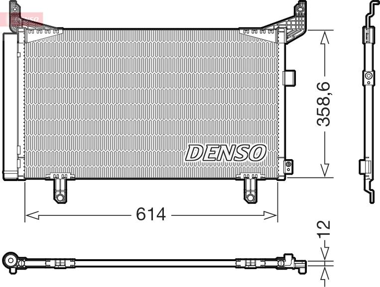 Denso DCN36007 - Конденсатор, кондиціонер autocars.com.ua