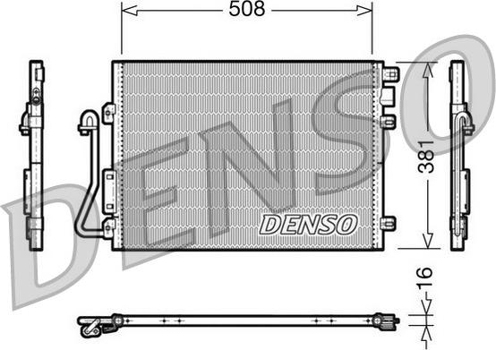 Denso DCN37001 - Конденсатор, кондиціонер autocars.com.ua
