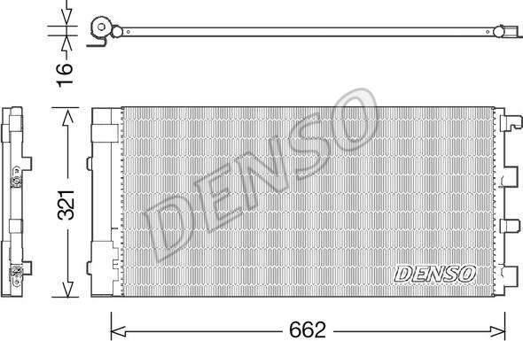 Denso DCN37002 - Конденсатор, кондиціонер autocars.com.ua