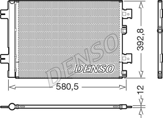 Denso DCN37005 - Конденсатор, кондиціонер autocars.com.ua