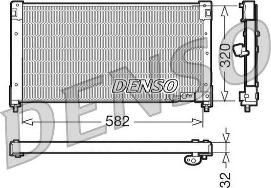 Denso DCN40001 - Конденсатор, кондиціонер autocars.com.ua