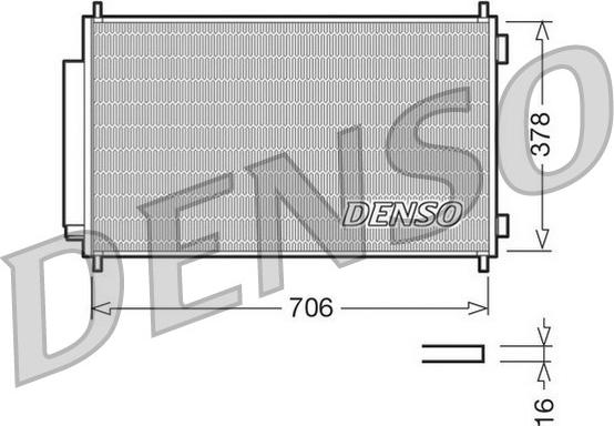 Denso DCN40002 - Конденсатор, кондиціонер autocars.com.ua