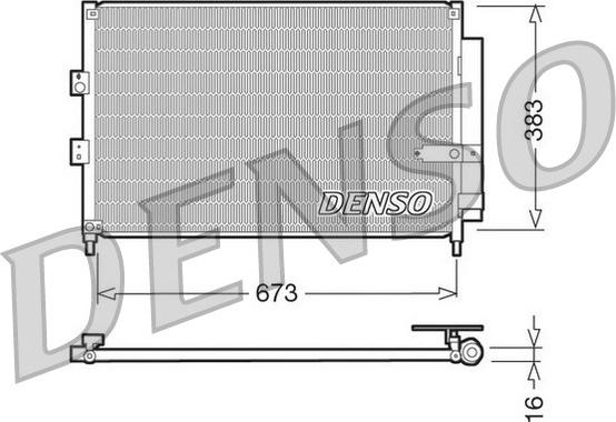 Denso DCN40003 - Конденсатор кондиционера avtokuzovplus.com.ua