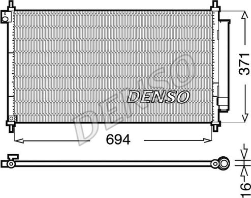 Denso DCN40012 - Конденсатор, кондиціонер autocars.com.ua