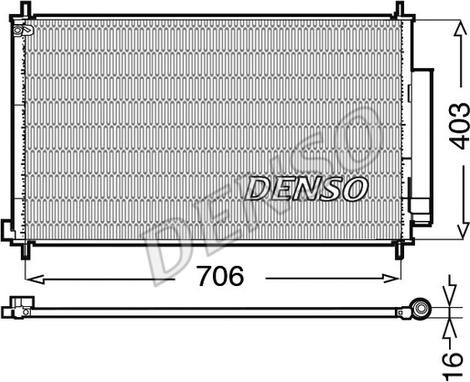 Denso DCN40013 - Конденсатор, кондиціонер autocars.com.ua