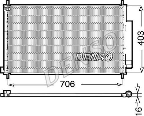 Denso DCN40013 - Конденсатор, кондиціонер autocars.com.ua