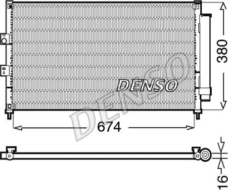 Denso DCN40014 - Конденсатор кондиционера avtokuzovplus.com.ua