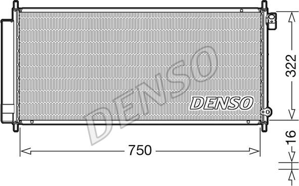 Denso DCN40017 - Конденсатор, кондиціонер autocars.com.ua