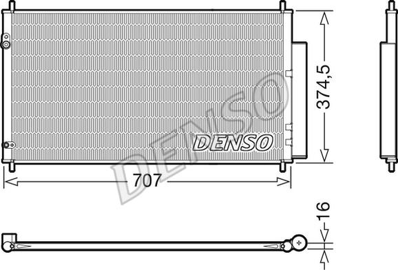 Denso DCN40025 - Конденсатор, кондиціонер autocars.com.ua