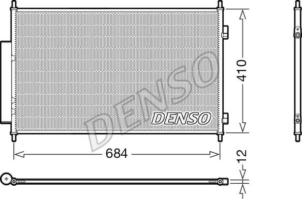 Denso DCN40027 - Конденсатор, кондиціонер autocars.com.ua